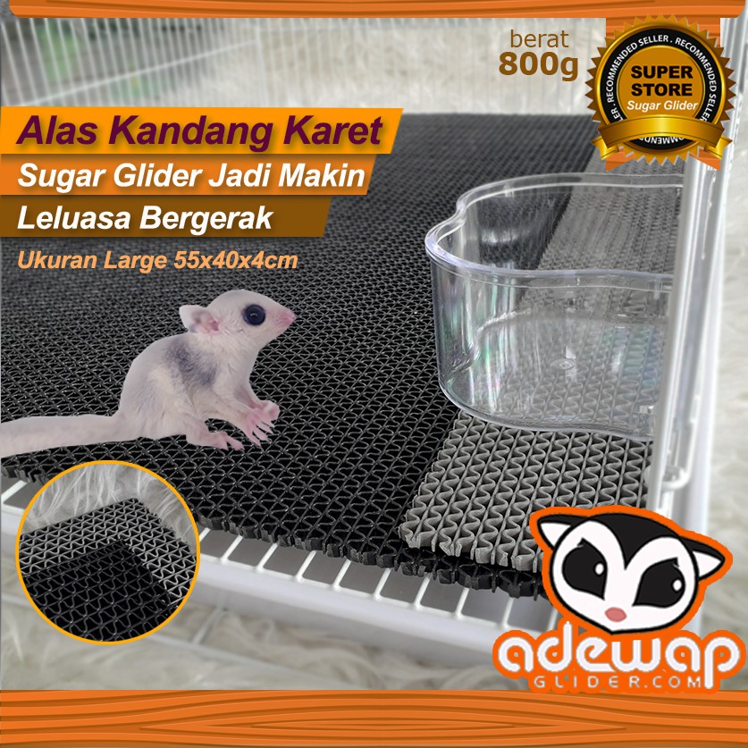 ADEWAP GLIDER Alas Kandang Hewan Karet Tatakan Kandang Sugar Glider - 7