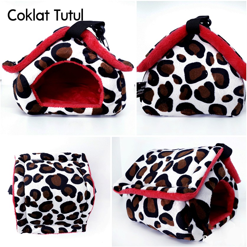 ADEWAP GLIDER Sleeping Pouch Sugar Glider Bentuk Rumah Tempat Tidur Sugar Glider - 5