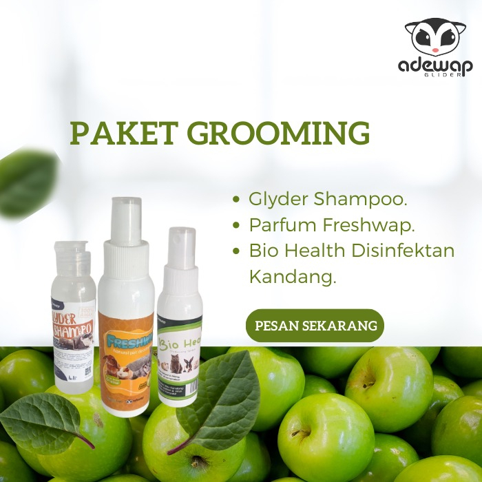 ADEWAP GLIDER Paket Grooming Sugar Glider : Shampoo Perfume & Disinfektan Kandang - 2