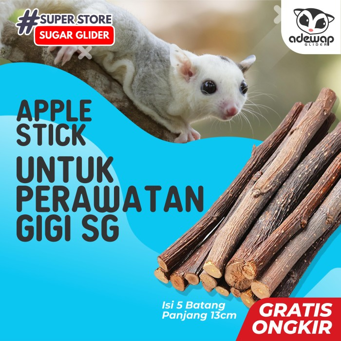 ADEWAP GLIDER Apple Orchard Chew Stick Gigitan Kayu Apel Sugar Glider