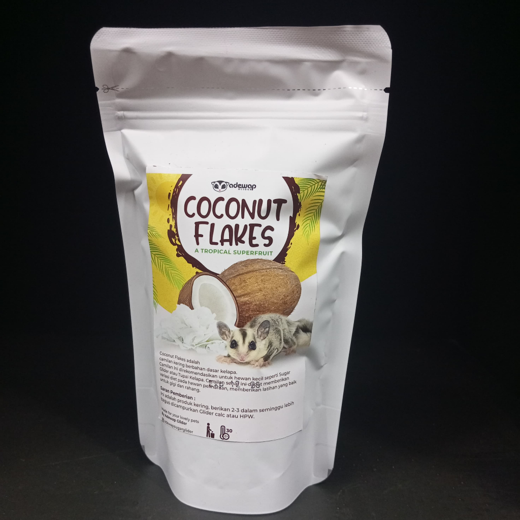 ADEWAP GLIDER Dried Coconut Flakes Camilan Buah Kelapa Sugar Glider Hamster Tupai - 5