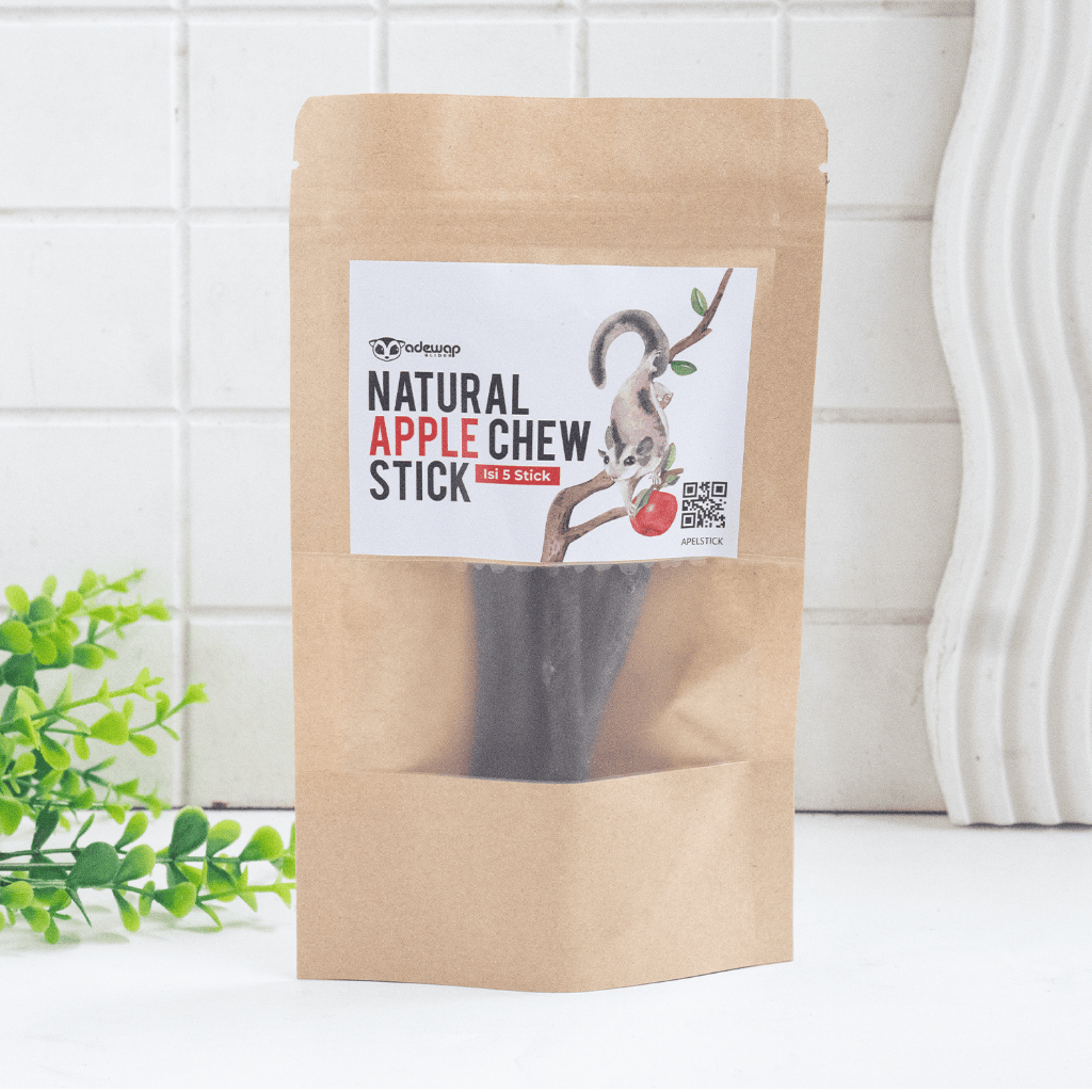 ADEWAP GLIDER Natural Apple Orchard Chew Stick Kayu Apel Gigitan Perawatan Gigi Sugar Glider - 4