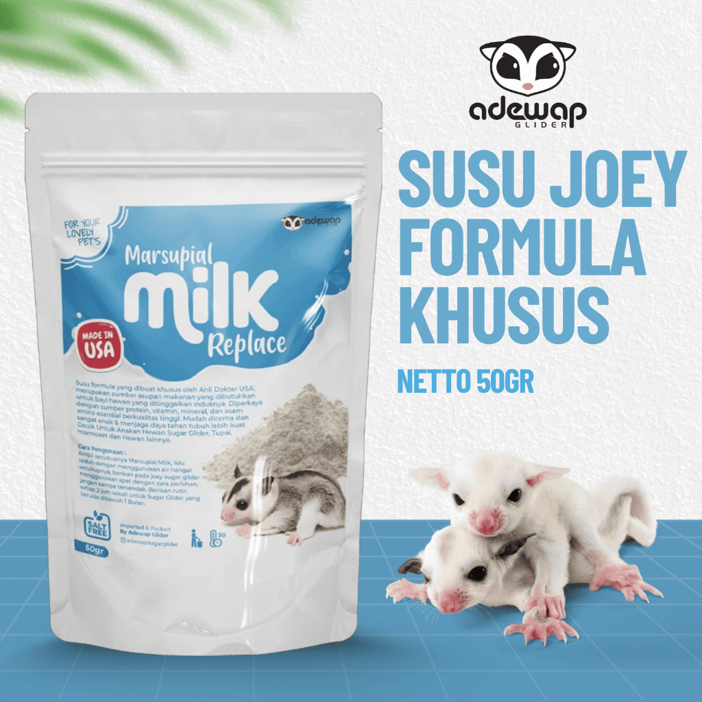 ADEWAP GLIDER Marsupial Milk Replacer Possum Pengganti Susu Sugar Glider
