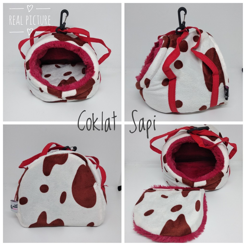 ADEWAP GLIDER Egg Sleeping Pouch Sugar Glider Pouch Kasur Aksesoris Tempat Tidur Sugar Glider - 6