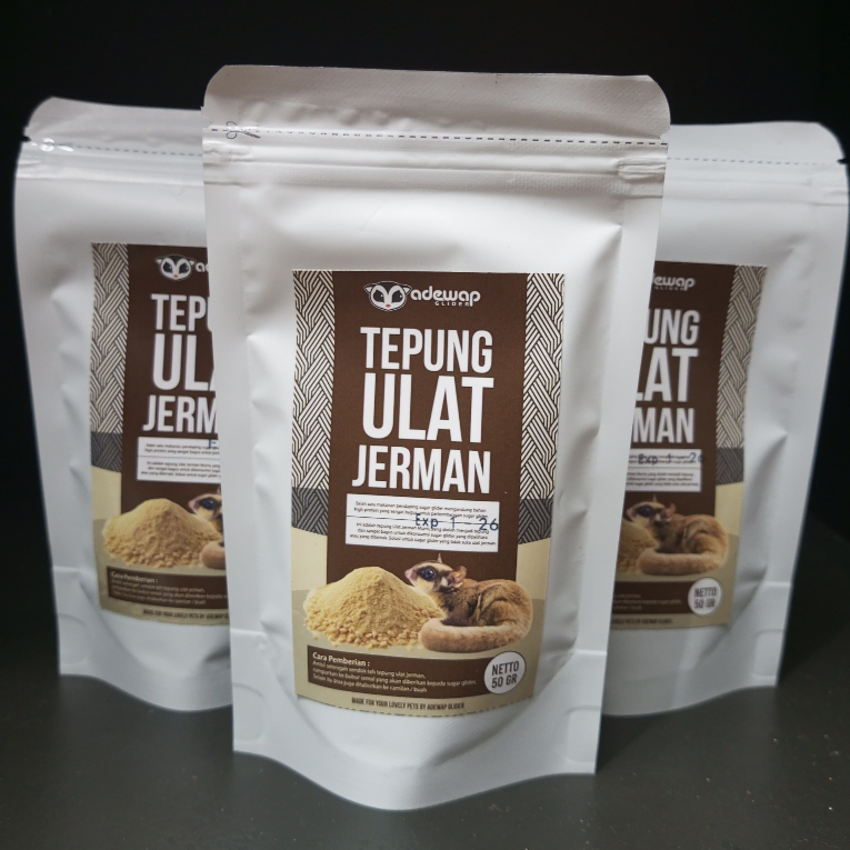 ADEWAP GLIDER Superworm Powder Suplemen Protein Tepung Ulat Jerman High Protein Sugar Glider - 4