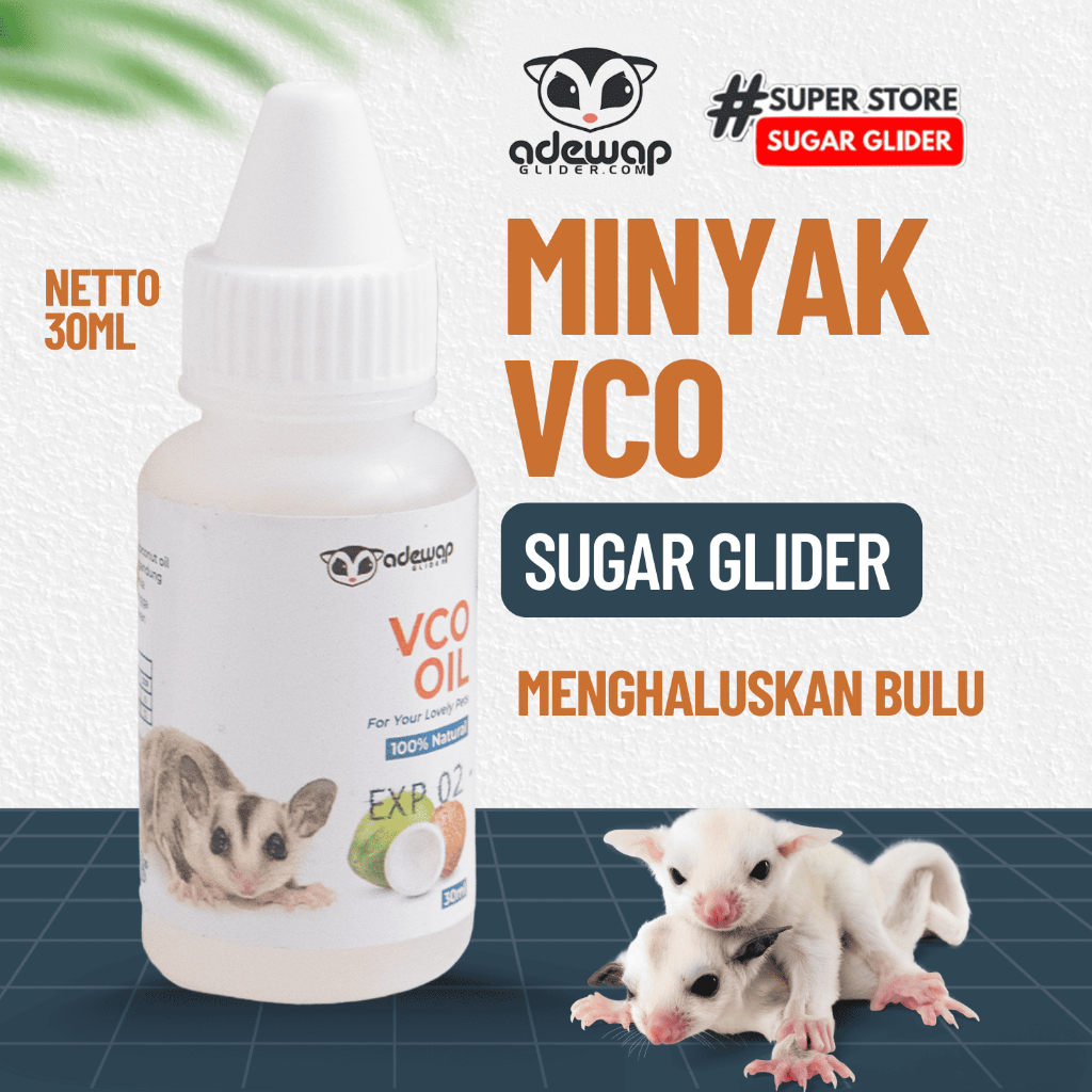 ADEWAP GLIDER VCO Virgin Coconut Oil Minyak Kelapa Murni Obat Perawatan Sugar Glider - 30ML - 4