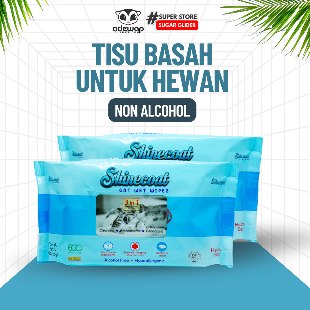 ADEWAP GLIDER Shinecoat Tisue Basah Hewan Peliharaan Sugar Glider - 4