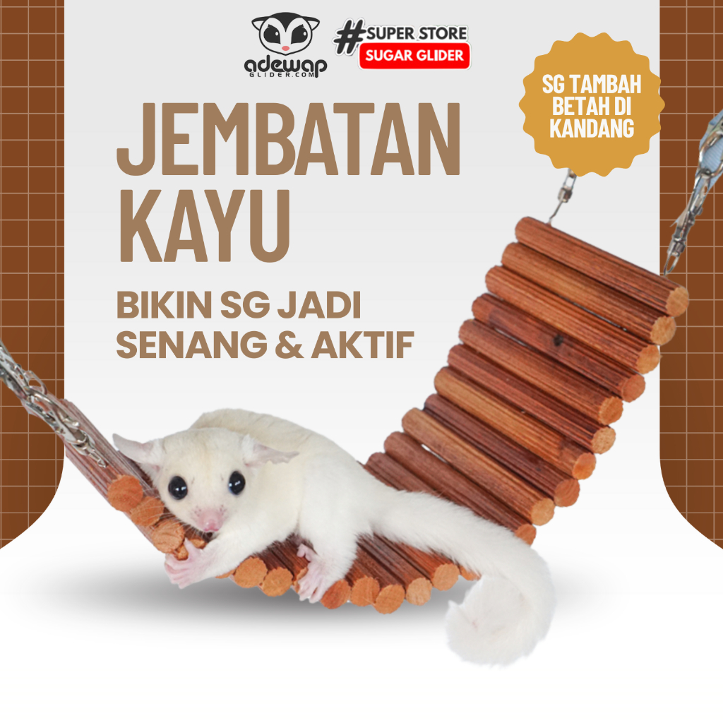 ADEWAP GLIDER Mainan Jembatan Kayu Sugar Glider - 6