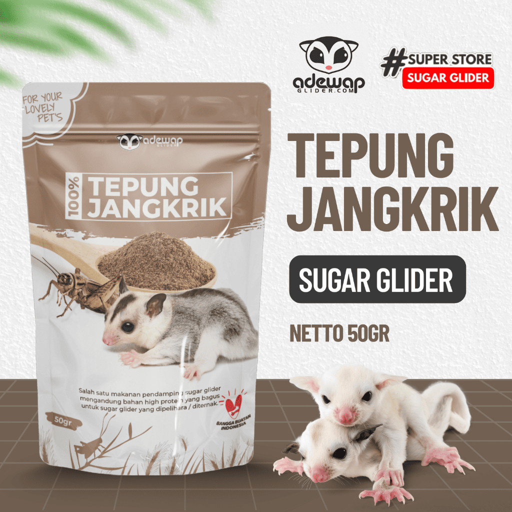 ADEWAP GLIDER Tepung Jangkrik Super Nutrisi & Protein Wajib Sugar Glider
