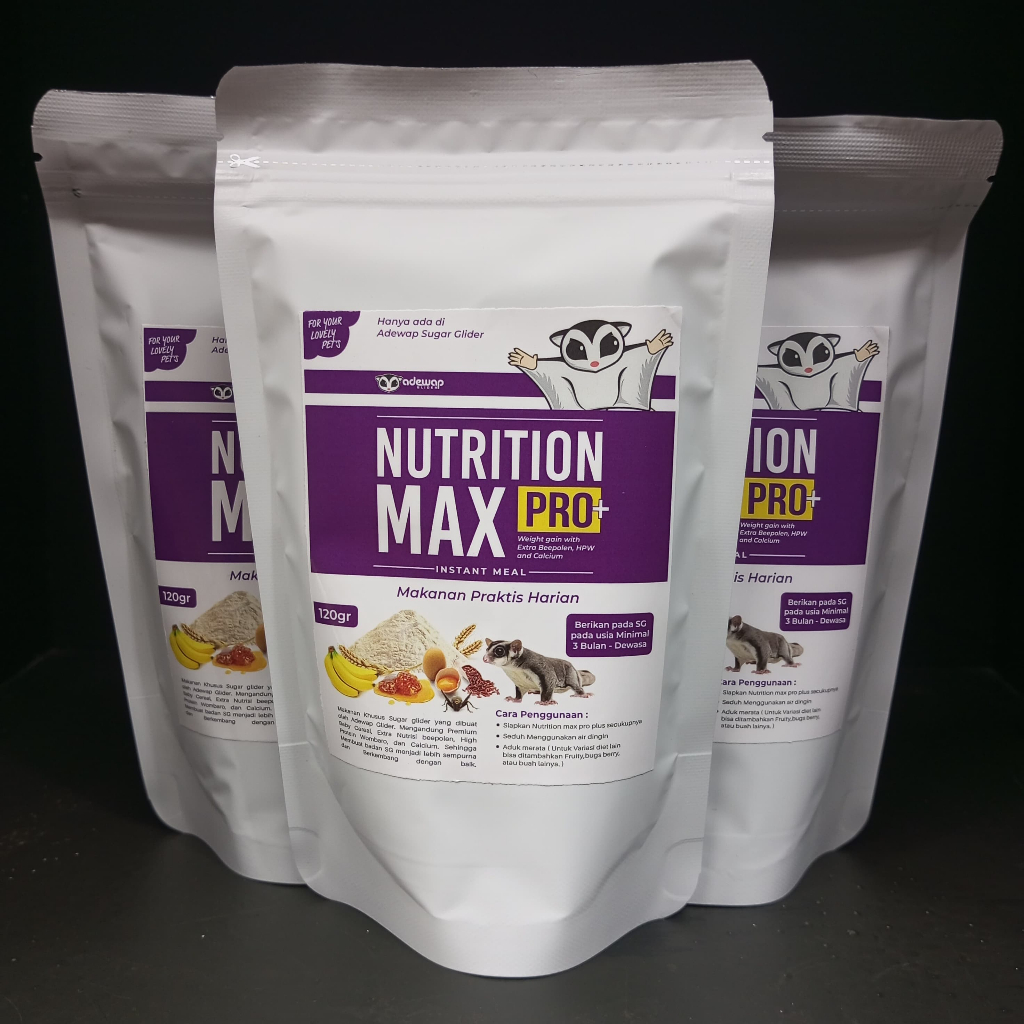 ADEWAP GLIDER Nutrition Max Pro Plus Makanan Harian Nutrisi Sugar Glider - 2