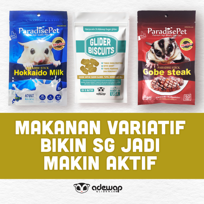 Paket Treats Cemilan Sugar Glider : Snack Tinggi Protein Kalsium dan Zat Besi - 2