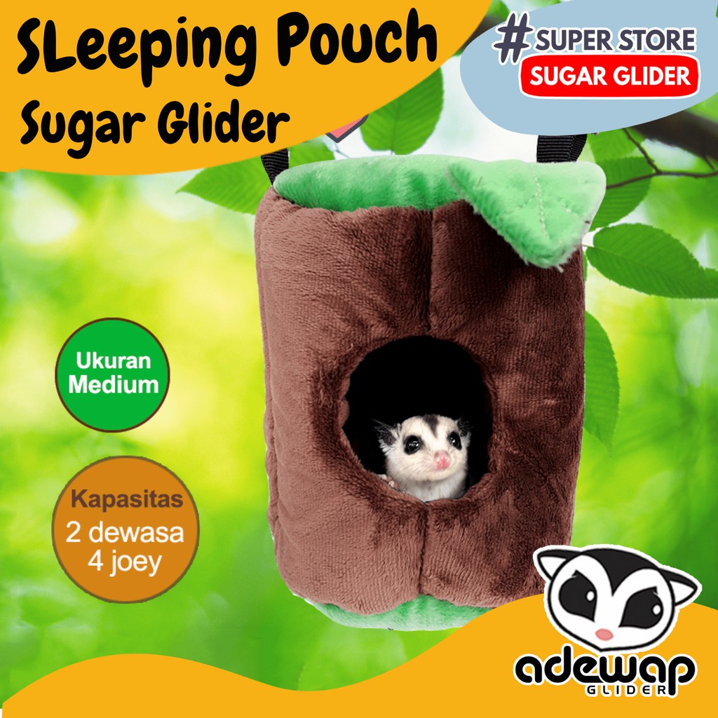 ADEWAP GLIDER Bed Pouch Tempat Kantong Tidur Bentuk Pohon Sugar Glider - 3