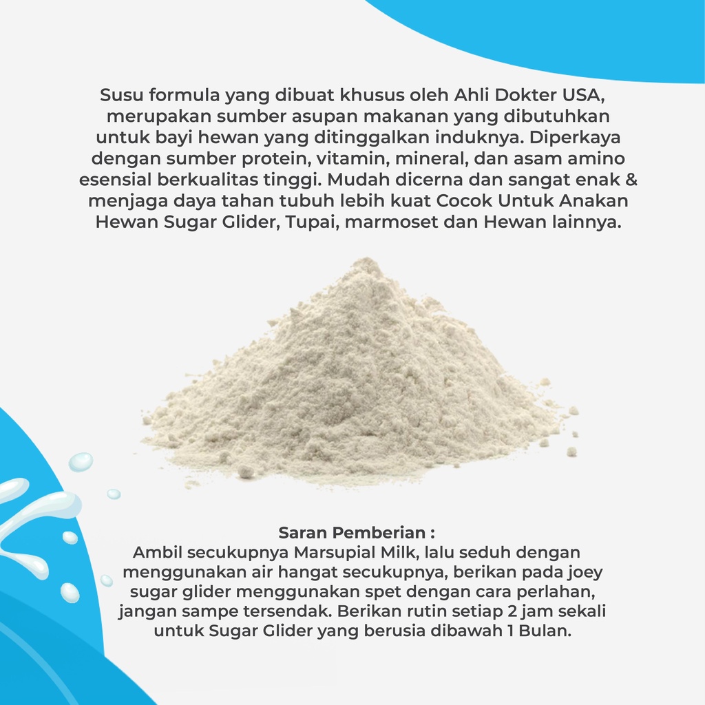 ADEWAP GLIDER Marsupial Milk Replacer Possum Pengganti Susu Sugar Glider - 2