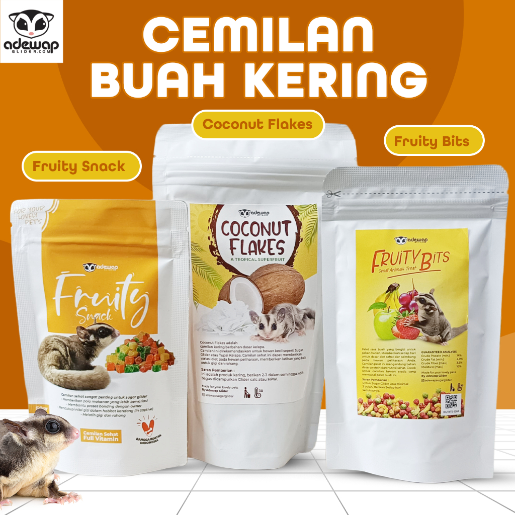 ADEWAP GLIDER Paket Camilan Buah Kering Cemilan Sehat Alami Sugar Glider - 2