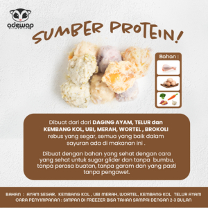 ADEWAP GLIDER Frozen Food Mix Veggie Meatball Glider Chicken For Sugar Glider - 3