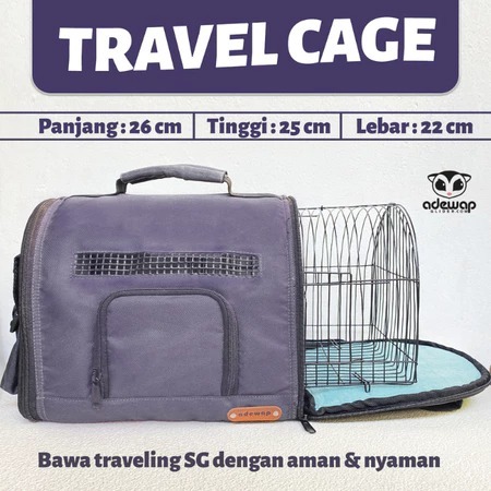 ADEWAP GLIDER Travel Bag Carrier Hewan Peliharaan Sugar Glider Untulan Curve Pet Hewan Ukuran Besar - 7