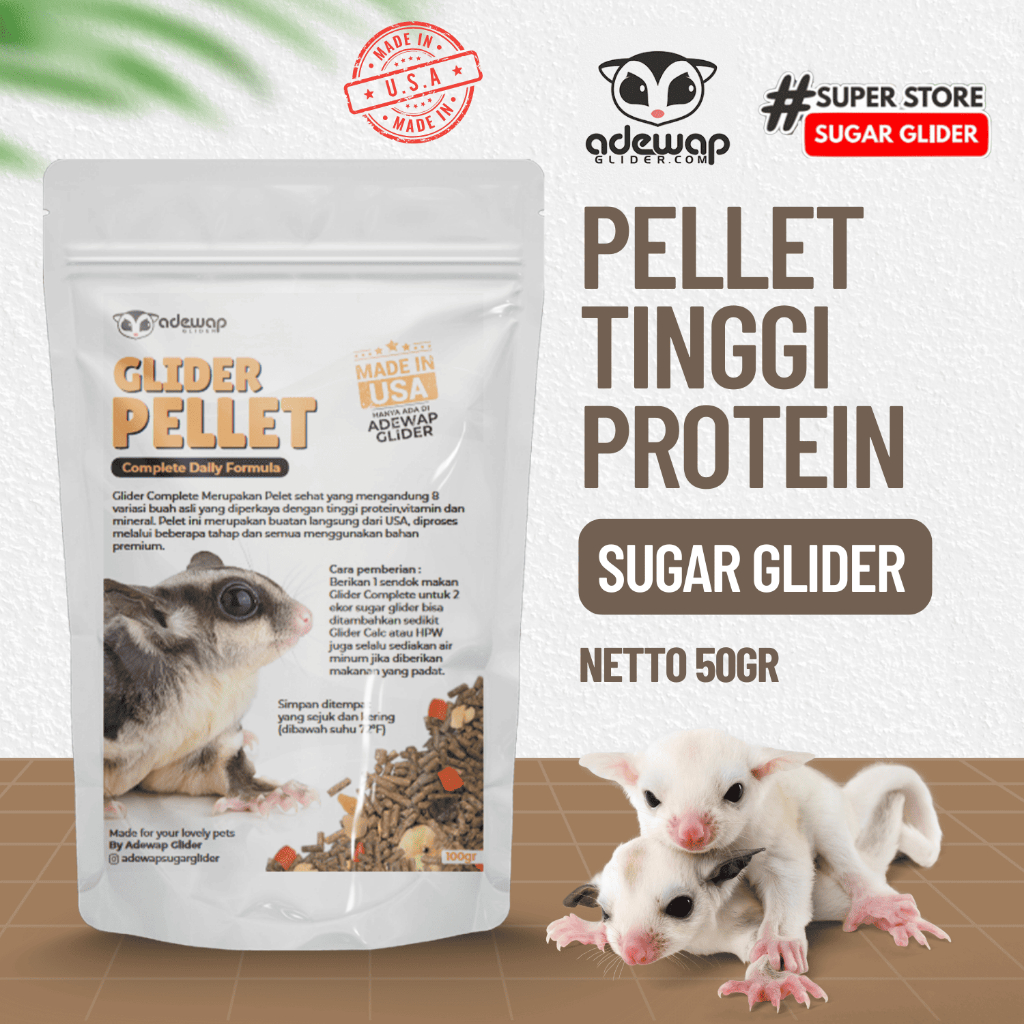 ADEWAP GLIDER Glider Pellet Makanan Sugar Glider Complete Daily Formula - 8