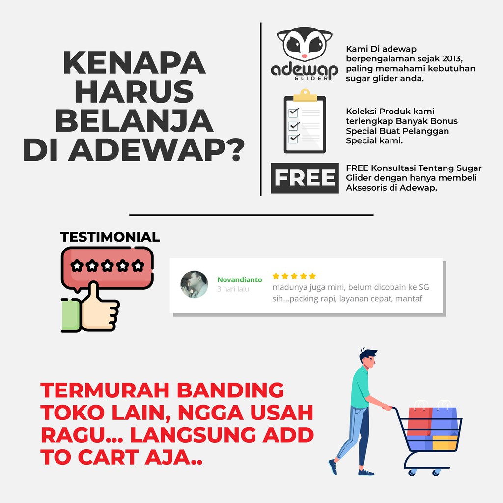 ADEWAP GLIDER Honeywap Madu Murni Sugar Glider - 30ml - 3