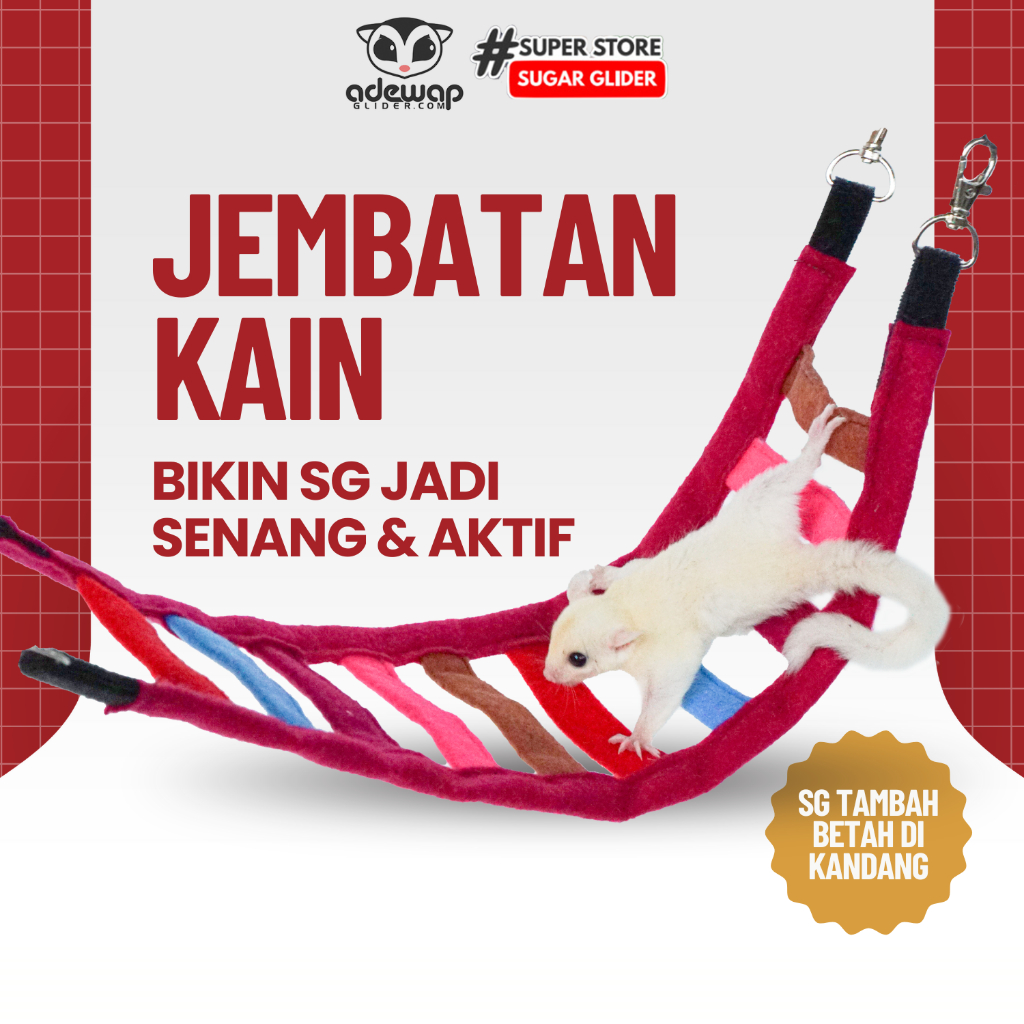 ADEWAP GLIDER Tangga Flanel Mainan Panjat Sugar Glider - 9