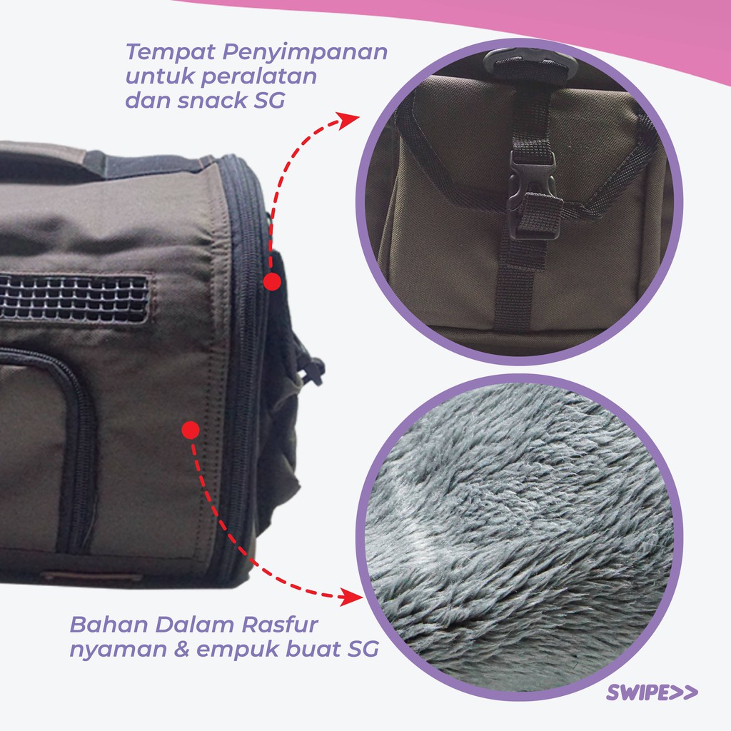 ADEWAP GLIDER Travel Cage Curve For Sugar Glider  - Tidak Termasuk Kandang Kecil - 3