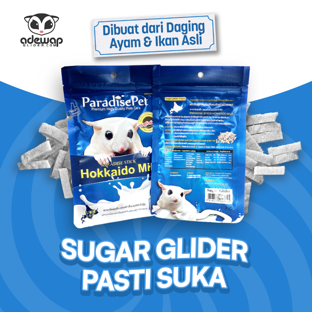 ADEWAP GLIDER Hokkaido Milk Snack Daging Susu Sugar Glider - 50gr - 2