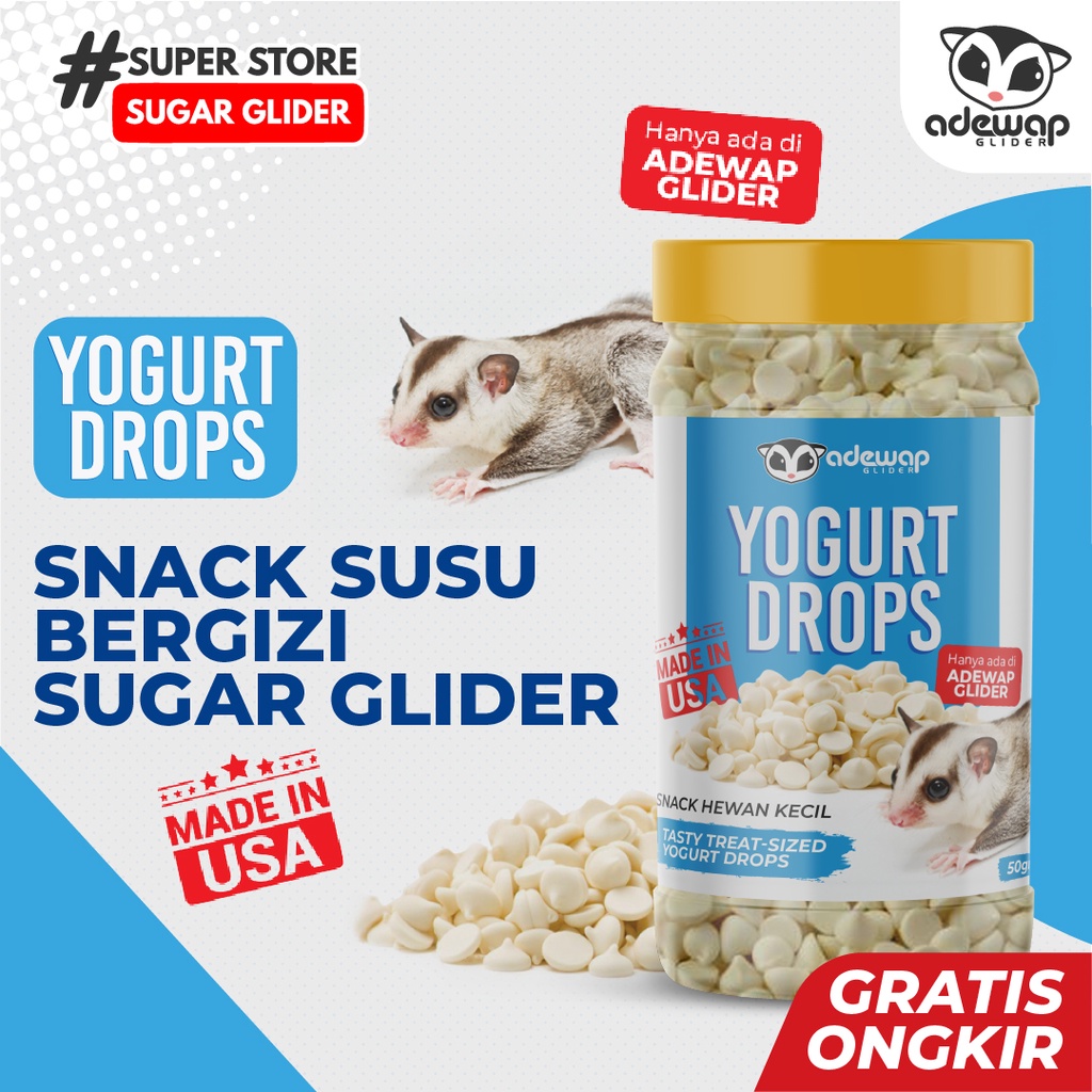 ADEWAP GLIDER Yogurt Drop Sugar Glider Snack Susu Sugar Glider