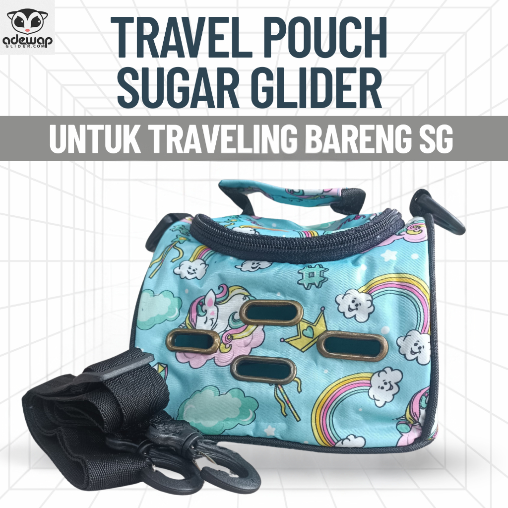 ADEWAP GLIDER Travel Pouch Crusty Sugar Glider Tupai - 2