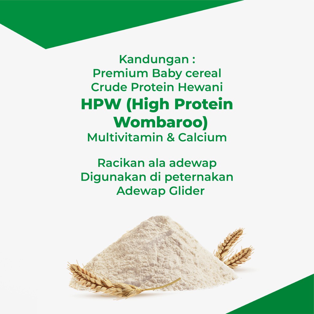 ADEWAP GLIDER Nutrition Max Makanan Bubur Sugar Glider Premix Protein Kalsium HPW Daily Meal Harian - 3