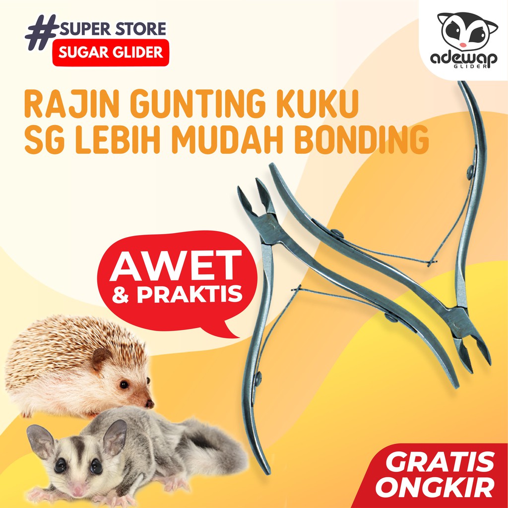 ADEWAP GLIDER Gunting Kuku Besi Nail Trimmer Clipers Sugar Glider - 2