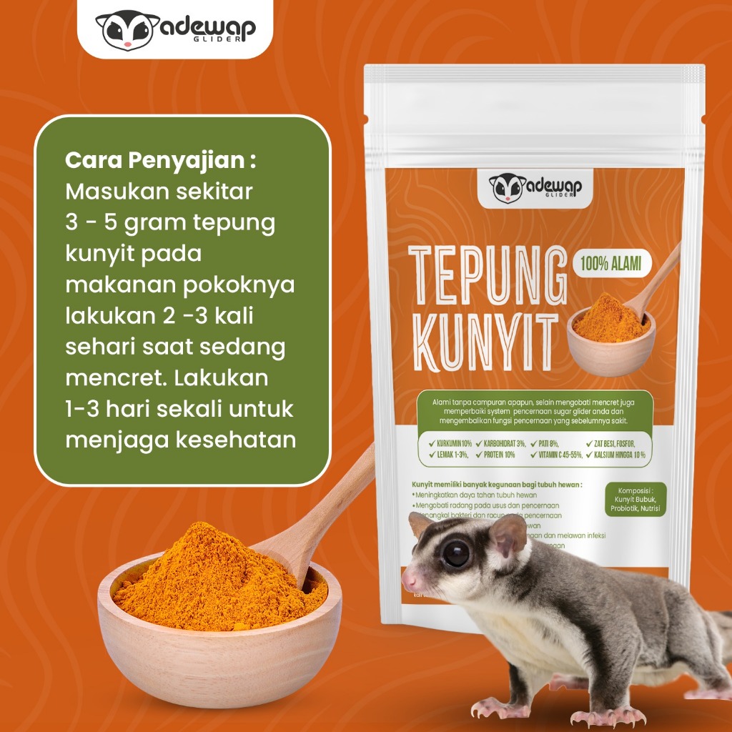 ADEWAP GLIDER Tepung Kunyit Bubuk - 3