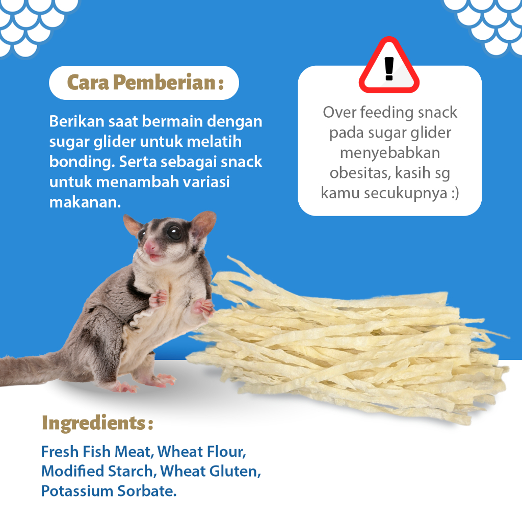 ADEWAP GLIDER Fish Snack Thailand Camilan Sugar Glider - 1KG - 4