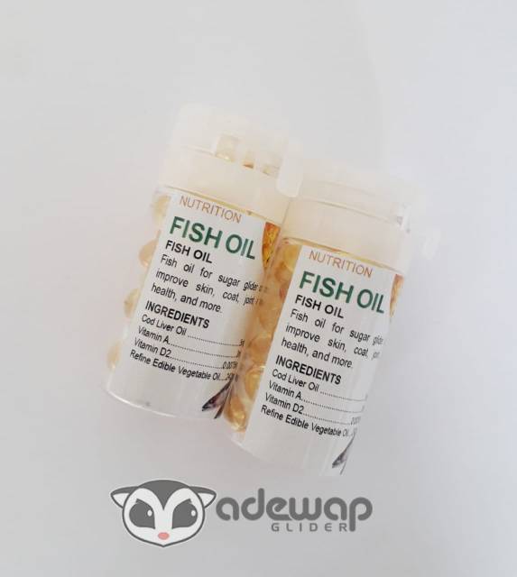 ADEWAP GLIDER Minyak Ikan Omega 3 Sugar Glider Fish Oil 40 Butir – Minyak Ikan  Suplemen Bulu & Kesehatan - 4