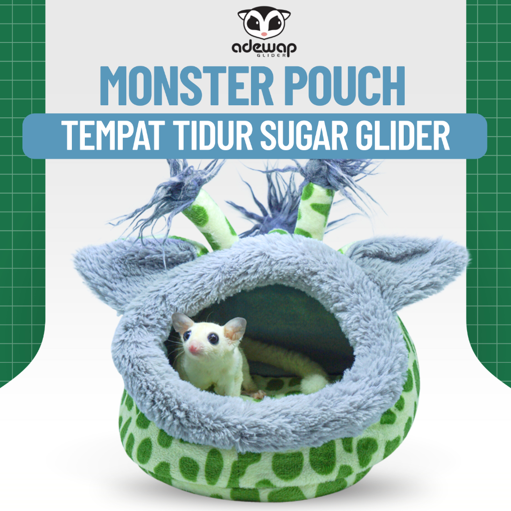 ADEWAP GLIDER Sleeping Pouch Model Monster Tempat Tidur Sugar Glider - 1