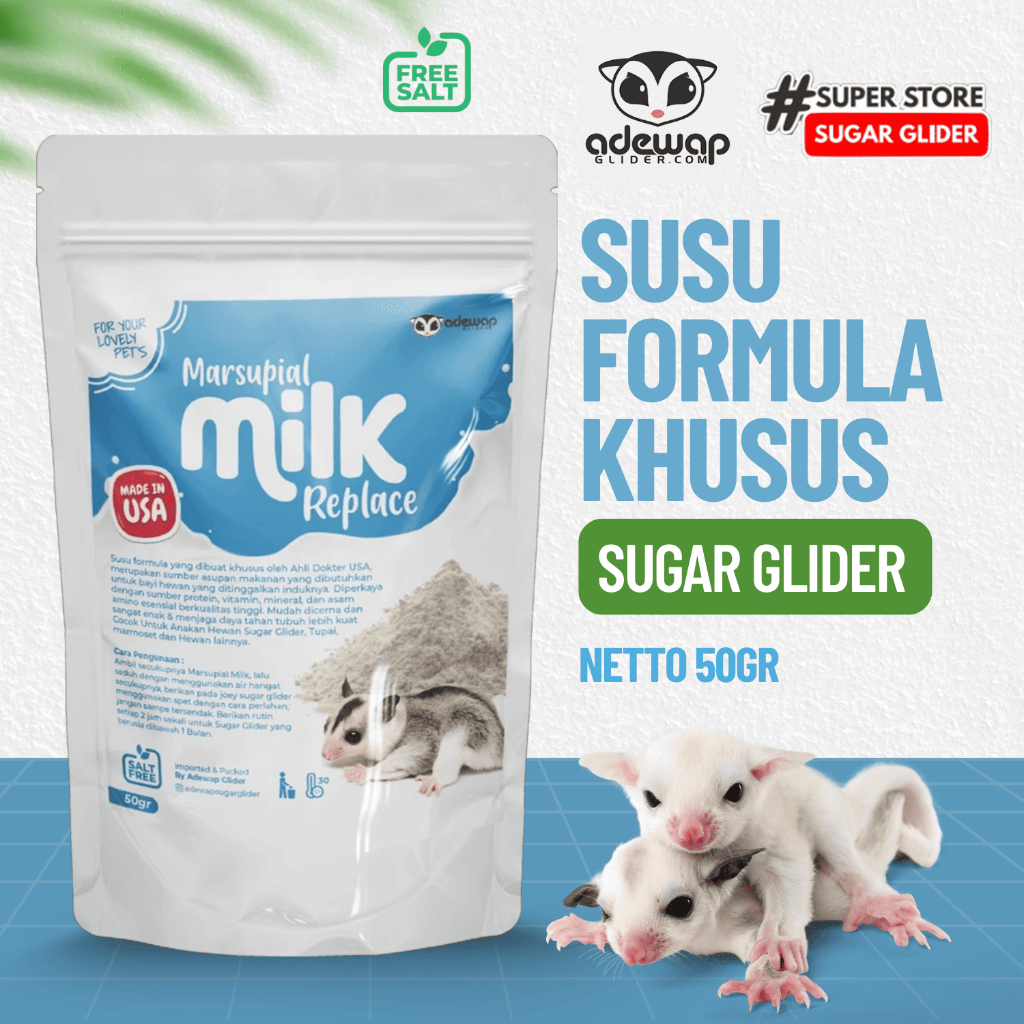 ADEWAP GLIDER Marsupial Milk Replacer Possum Pengganti Susu Sugar Glider - 7