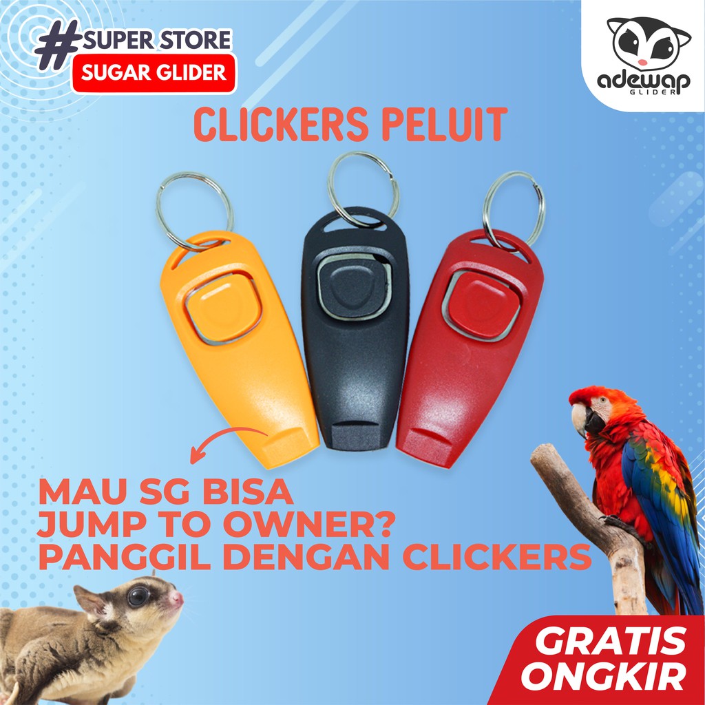 ADEWAP GLIDER Clickers Peluit Ultrasonic Alat Latihan Sugar Glider - 5