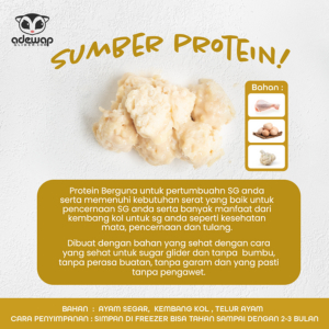 FROZEN FOOD BUNGA KOL MEATBALL GLIDER CHICKEN FOR SUGAR GLIDER - 3