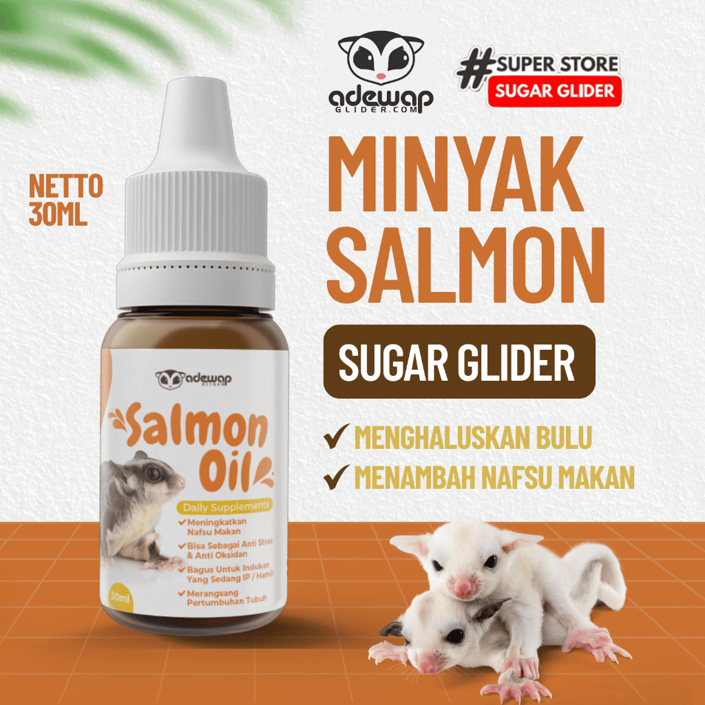 ADEWAP GLIDER Minyak Ikan Salmon Omega 3 Suplemen Vitamin Sugar Glider - 30ml - 3