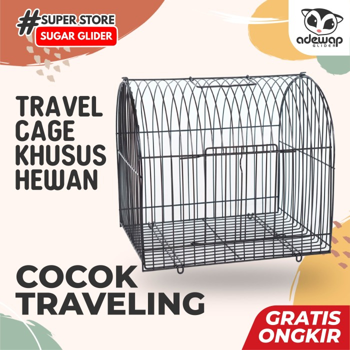 ADEWAP GLIDER Tas Travel + Kandang Pet Carrier Sugar Glider Ukuran Besar Model Curve - 4
