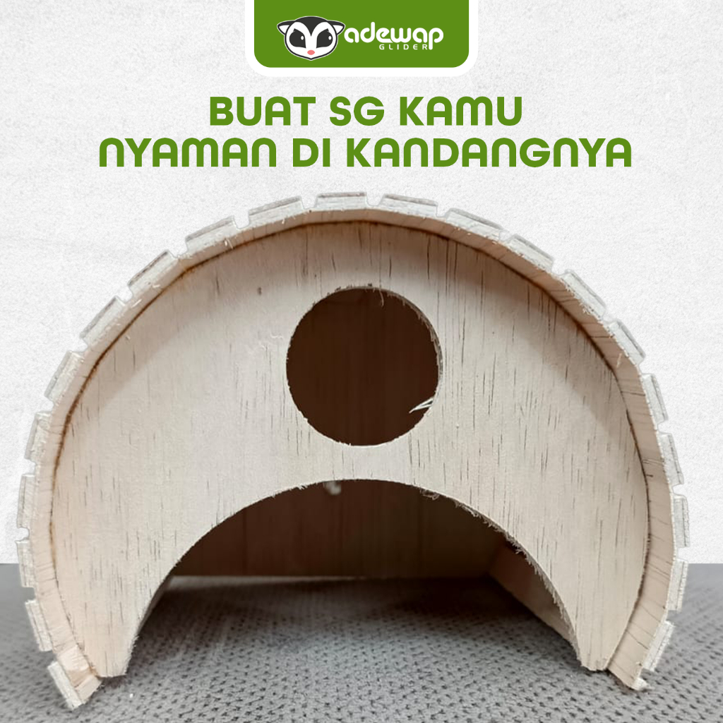 ADEWAP GLIDER Mini House Rumah Sugar Glider  Bentuk Kubah Tempat Bersembunyi Bermain Sugar Glider Hamster - 2