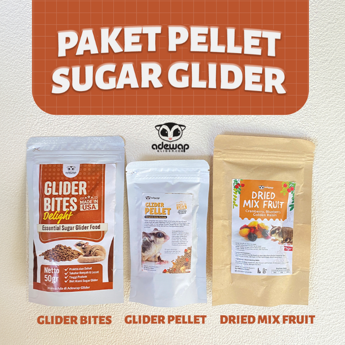 ADEWAP GLIDER Paket Pellet Sugar Glider