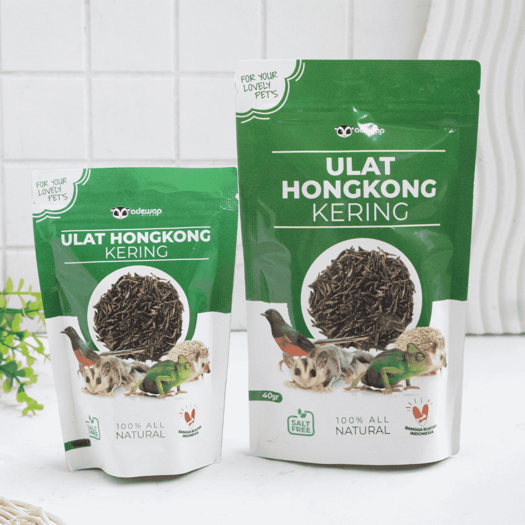 ADEWAP GLIDER Ulat Hongkong Kering 40gr Dried mealworm Sugar Glider - 5