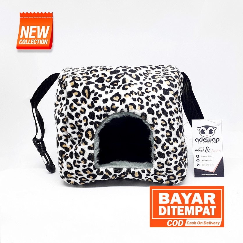ADEWAP GLIDER Sleeping Pouch Goa Crusty Crab Cube Lembut Nyaman Untuk Sugar Glider - 7
