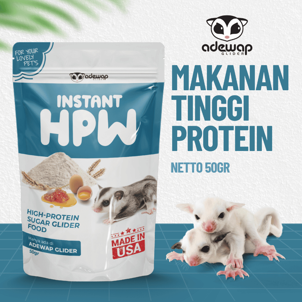 ADEWAP GLIDER HPW Instan Sugar Glider Campuran Nutrisi High Protein Wombaroo - 50Gr