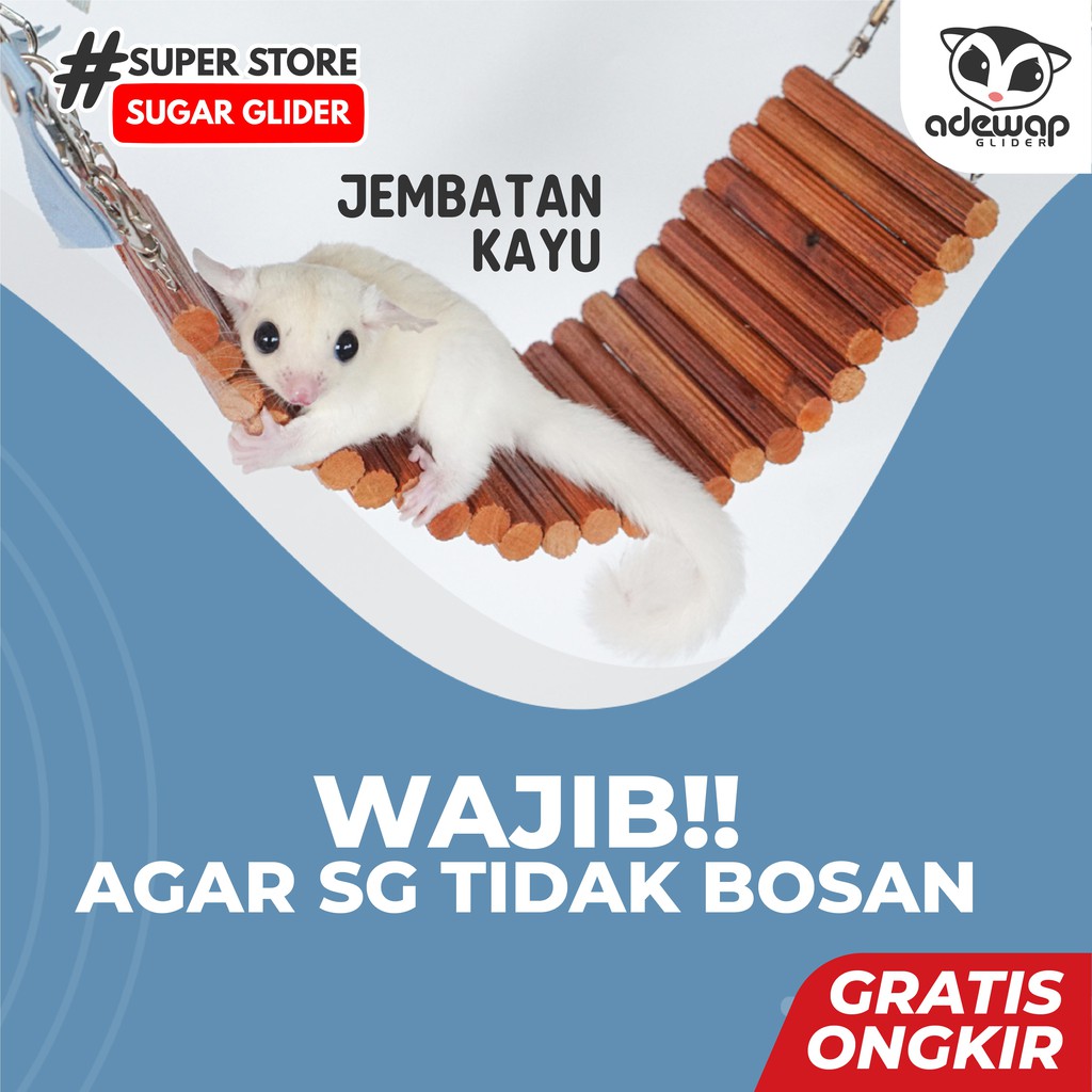 ADEWAP GLIDER Mainan Jembatan Kayu Sugar Glider - 2