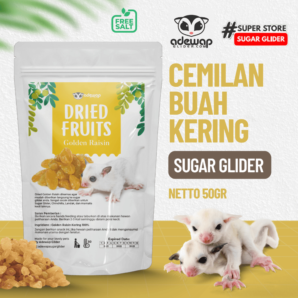 ADEWAP GLIDER Golden Raisin Dried Fruit Buah Kismis Camilan Sugar Glider - 8