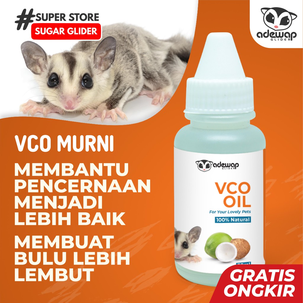 ADEWAP GLIDER VCO Virgin Coconut Oil Minyak Kelapa Murni Obat Perawatan Sugar Glider - 30ML