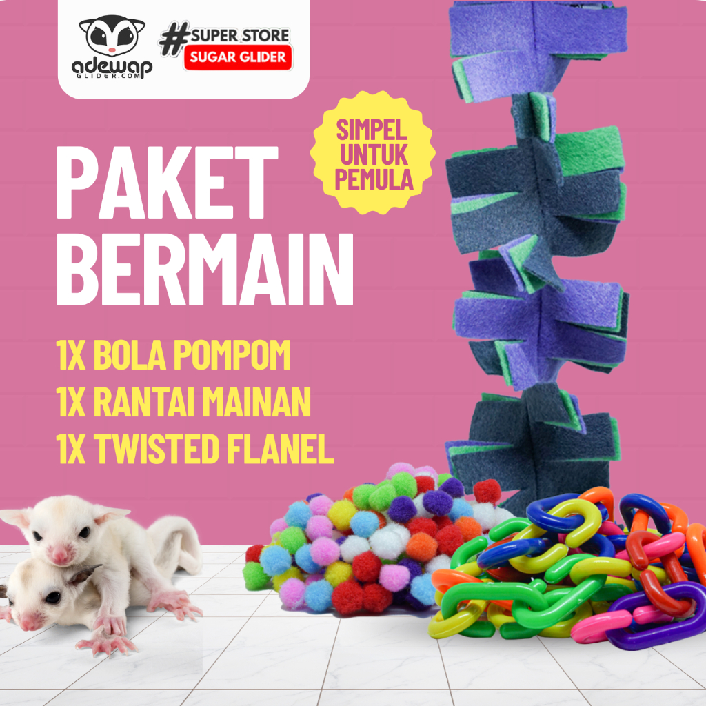 ADEWAP GLIDER Paket Bermain Aksesoris Sugar Glider - 5