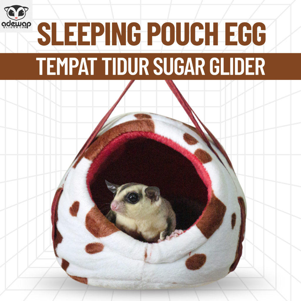 ADEWAP GLIDER Egg Sleeping Pouch Aksesoris Tempat Tidur Sugar Glider - 1