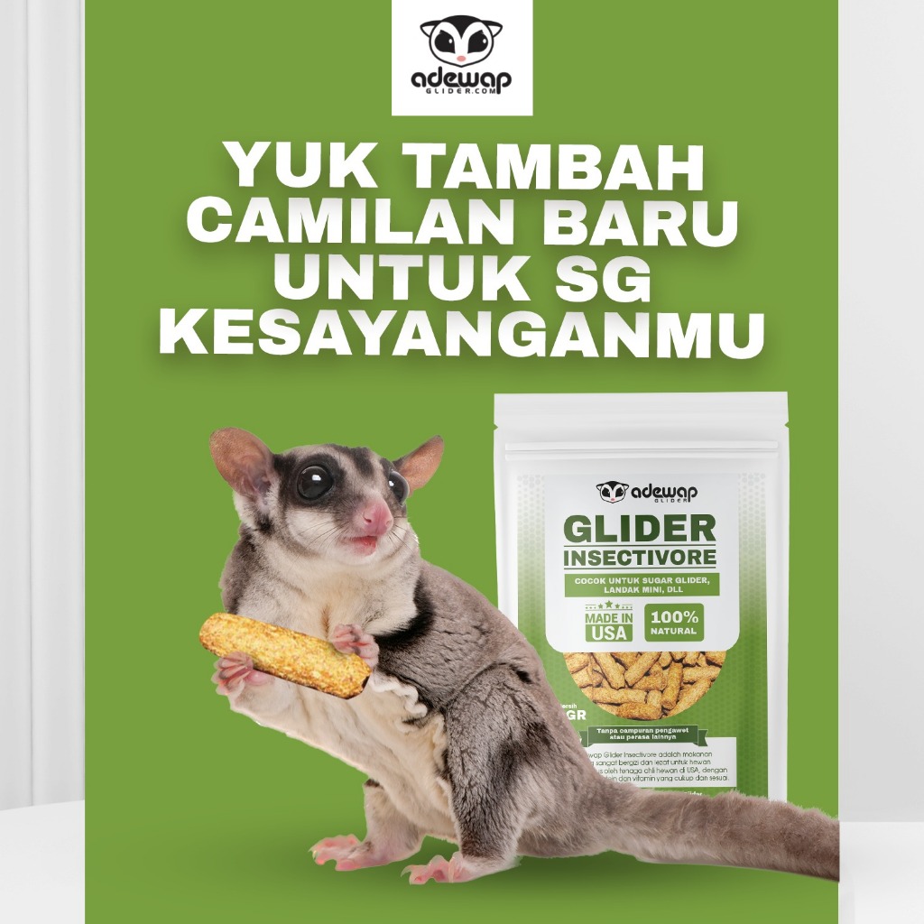 ADEWAP GLIDER Insectivore Nutrition Food With High Protein For Sugar Glider Hedgehog & Turtle - 2