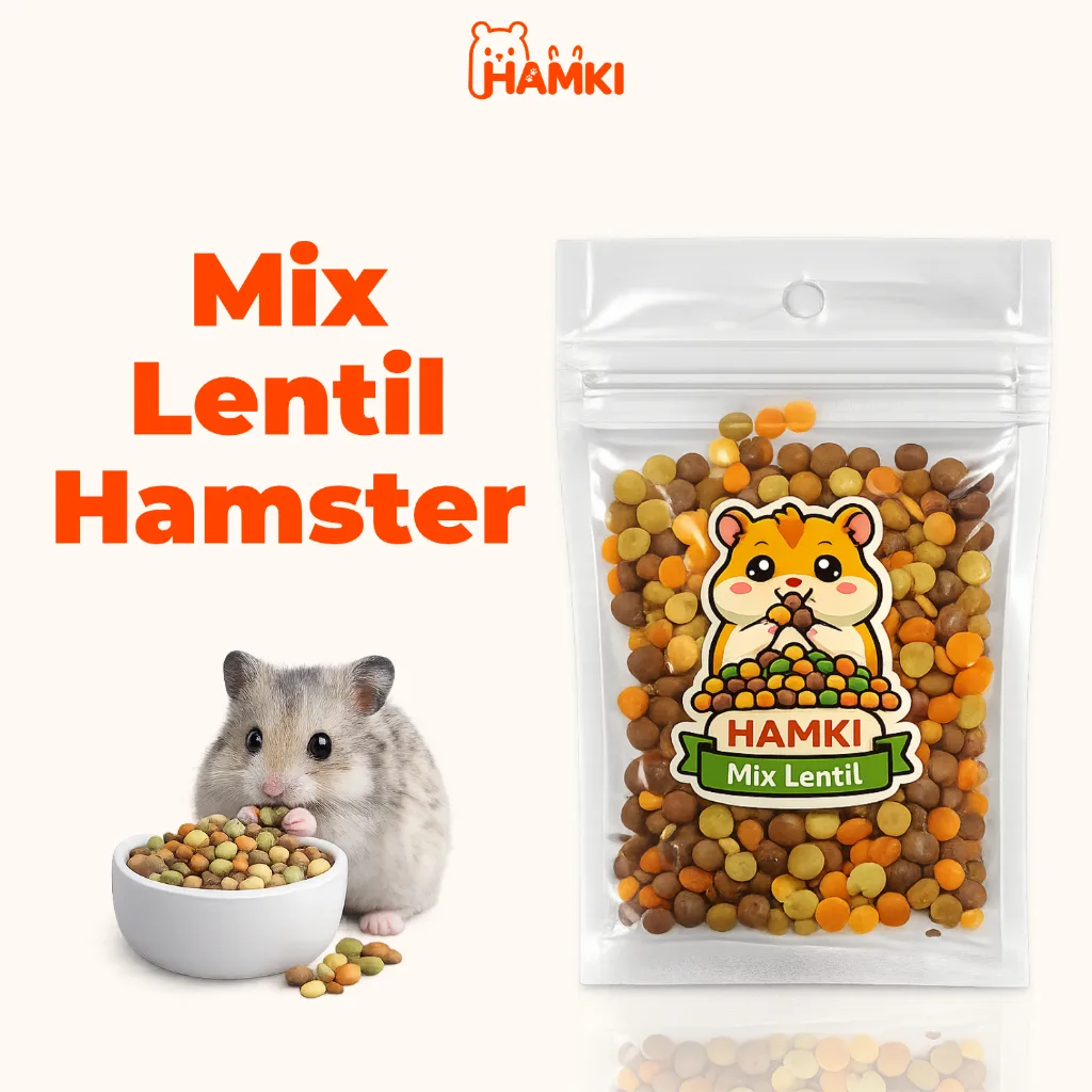 HAMKI Mix Lentil Pakan Hamster Premium Cemilan Sehat Protein Nabati Snack Hamster